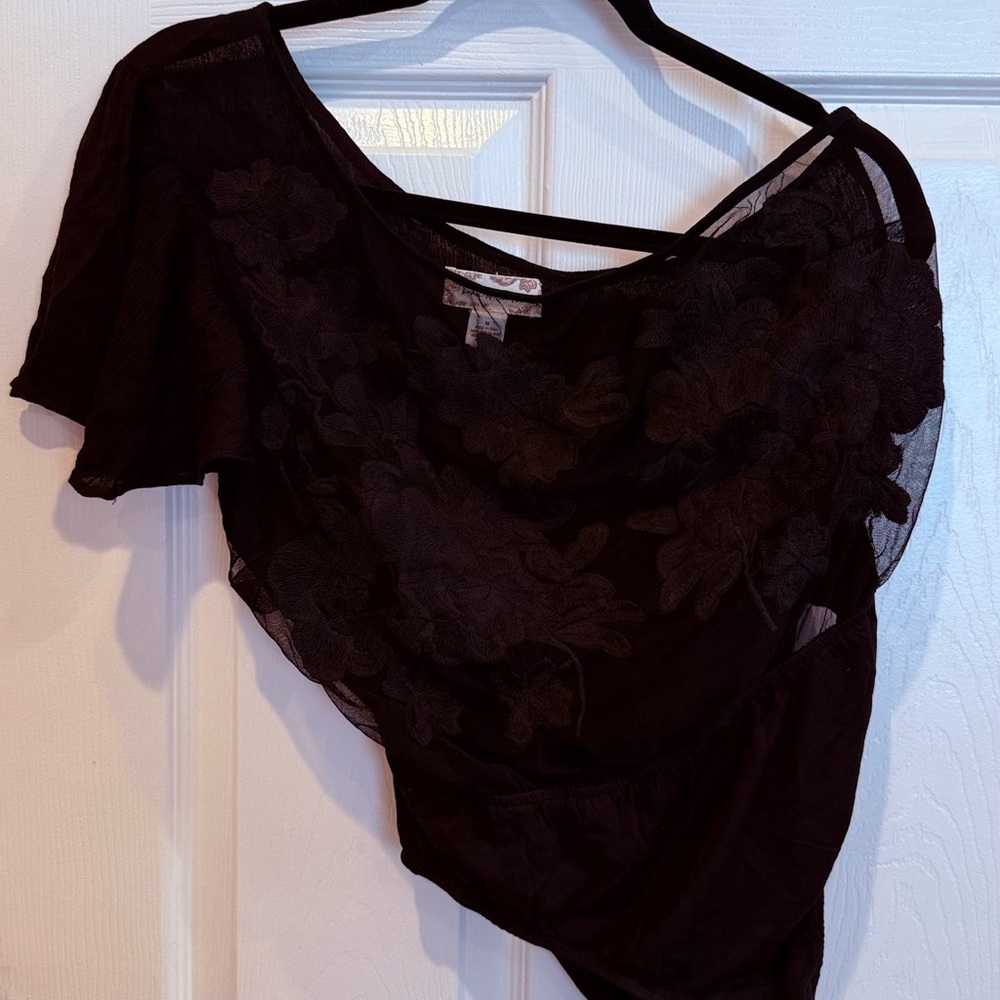 Elegant Black Lace Bodysuit